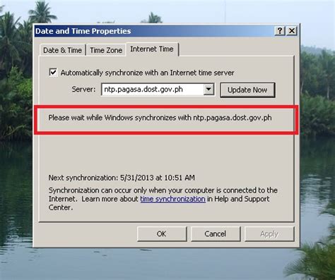dost time server|How to time synchronize your computer from PAGASA NTP SERVER us.